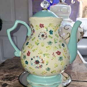 The Pioneer Woman Floral Pitcher 12"- Cream and Blue